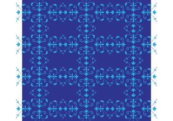 Blue Flowers Pattern - vector gratuit #152649 