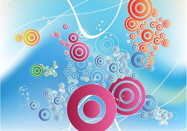 Floating Circles Design - Free vector #154779