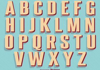 Vintage Retro Style Alphabet - vector gratuit #155369 