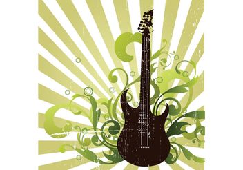 Grunge Guitar - vector gratuit #155629 