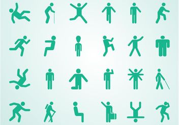People Pictograms Set - Free vector #156359