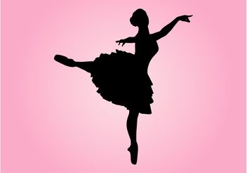 Dancing Ballerina Silhouette - vector gratuit #156429 