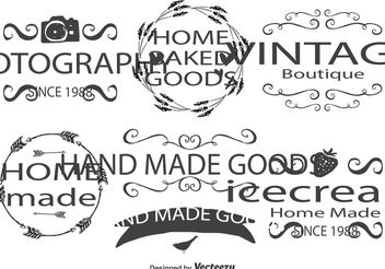 Cute Hand Drawn Style Label Set - Free vector #156589