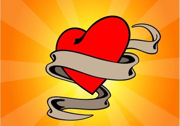 Love Heart Tattoo - бесплатный vector #157429