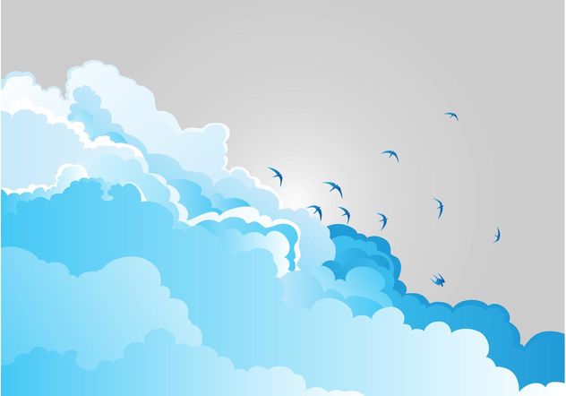 Clouds And Birds - бесплатный vector #157669