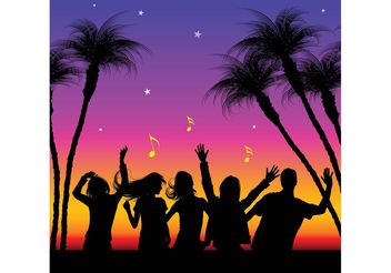 Party Silhouettes Vectors - Free vector #157849