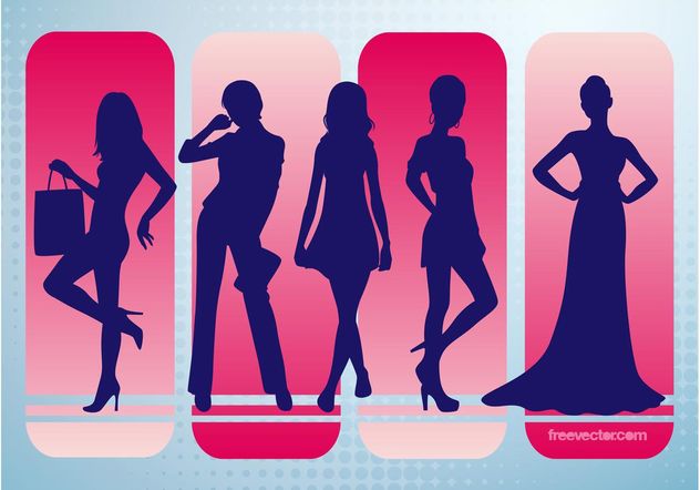 Fashion Vector Silhouettes - Free vector #158649
