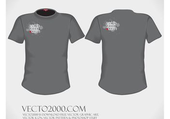 Vector illustration: T-shirt design template (for men) - бесплатный vector #158749