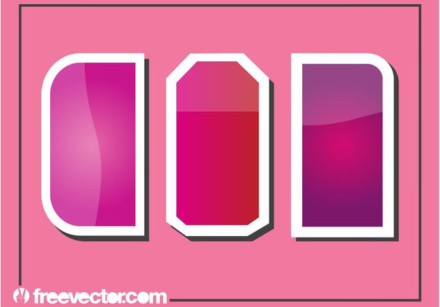 Pink Stickers - Free vector #159109