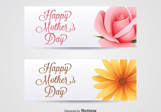 Mother's Day Banners - Free vector #159449