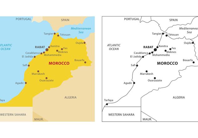 Morocco Map Vector - Free vector #159649