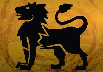 Heraldic Lion - vector #160079 gratis