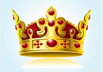 Sparkling Crown Graphic - Free vector #160189