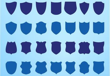 Shield Silhouettes Vector Set - Free vector #160239