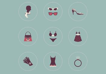 Free Female Clothing Vector Icons - vector gratuit #160869 