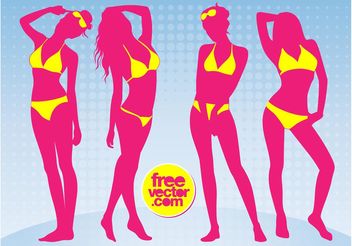 Bikini Girls - vector gratuit #161219 