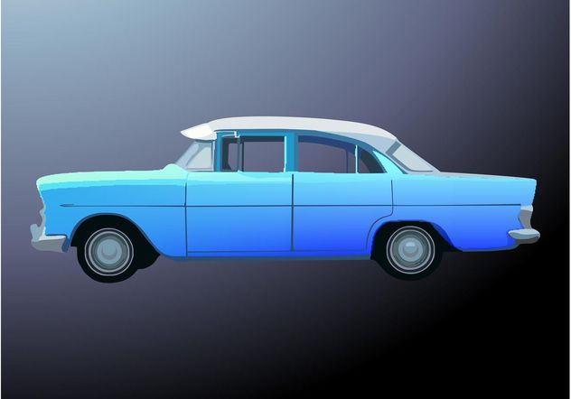 Blue Car - vector gratuit #161449 