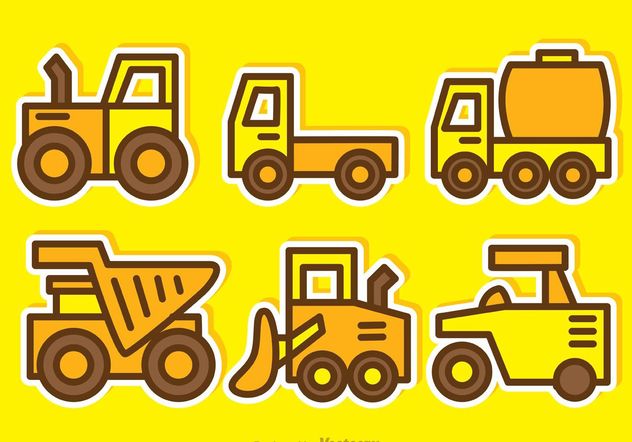 Cartoon Dump Trucks Vectors - vector gratuit #161469 
