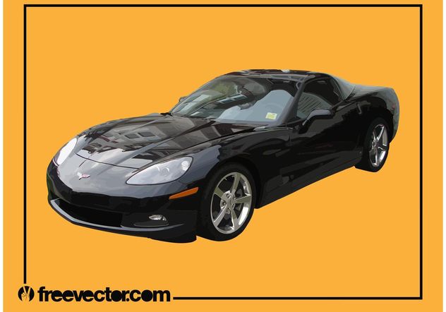Black Corvette - vector gratuit #161929 