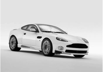 White Aston Martin Vanquish - vector #161999 gratis