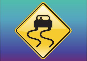 Slippery Sign - Free vector #162089