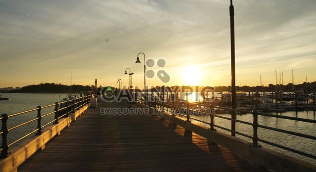 Sunset in the Boston Harbor - image #183359 gratis