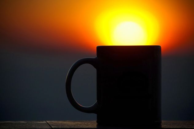 Cup silhouette at sunset - Free image #183479