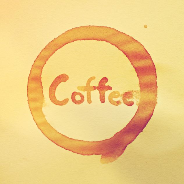 Coffee stain and word Coffee - Kostenloses image #186909