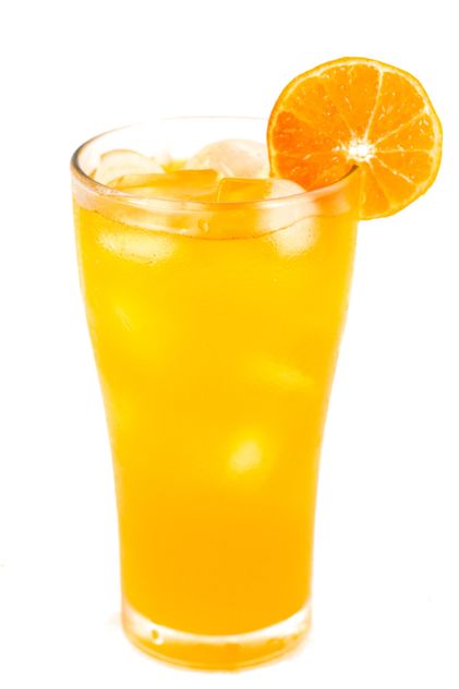 Orange juice on white background - Free image #198059