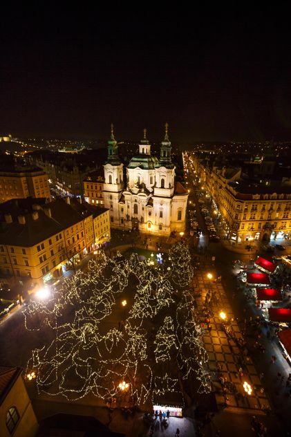 square at night in czech republic - image #198639 gratis