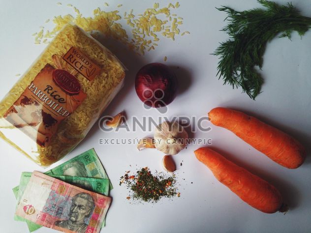 fresh vegetables and rice - image gratuit #198819 