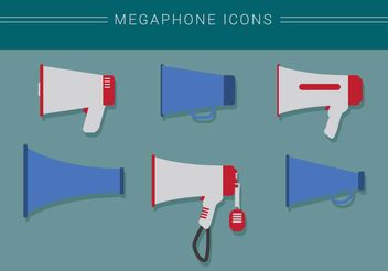 Megaphone Icon Vectors - Free vector #199109