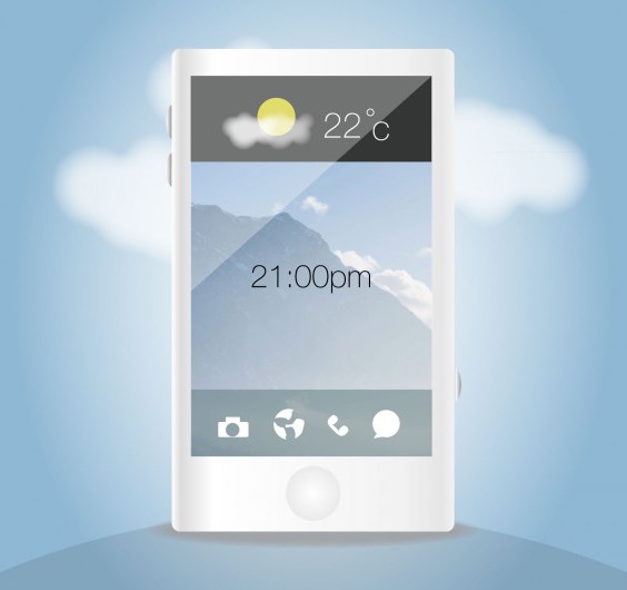 Mobile Phone Cloud Vector - Free vector #202069