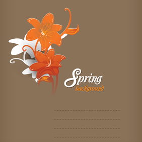 Floral Background 34 - vector #202949 gratis
