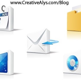 Creative 3D Icons - Free vector #203519