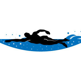 Swimmer Vector Clip Art - бесплатный vector #203589