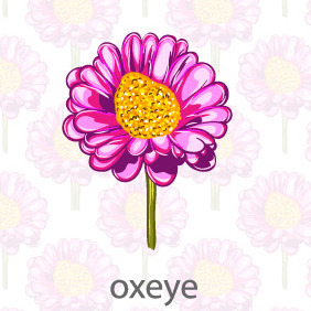 Oxeye Vector Flower - бесплатный vector #203809