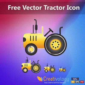 Free Vector Tractor Icon - бесплатный vector #204189