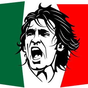 Andrea Pirlo Italian Soccer Player - бесплатный vector #204839
