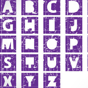 Grunge Empty Fonts - vector #204929 gratis
