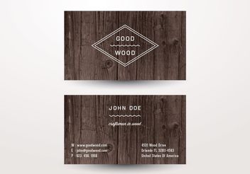 Wooden Business Card - vector gratuit #205209 