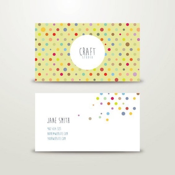 Craft Business Card - vector gratuit #205669 