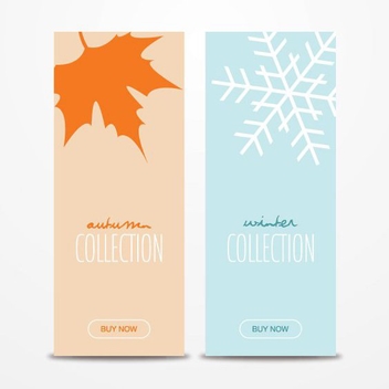 Autumn Winter Banners - Free vector #206259