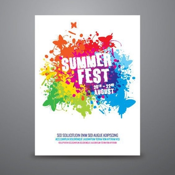 Summer Fest Poster - vector gratuit #206759 
