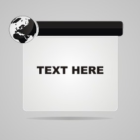 Banner With Globe - vector gratuit #207159 