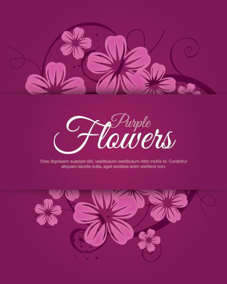 Purple Flowers - vector gratuit #207879 