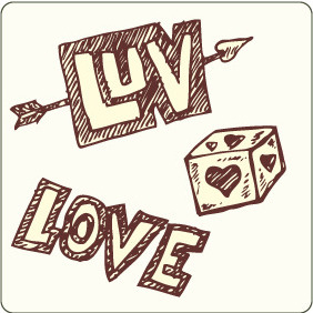 Love Symbols 1 - vector gratuit #208789 