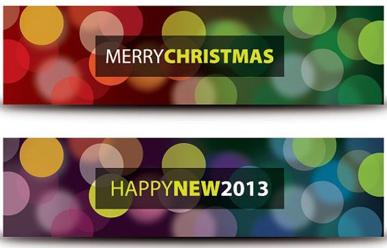 Christmas and New Year Banners - бесплатный vector #208929