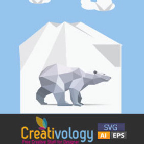 Free Vector Origami Polar Bear - Free vector #208989