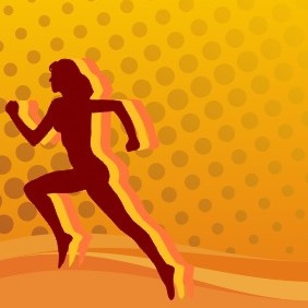 The Running Woman - vector gratuit #209689 